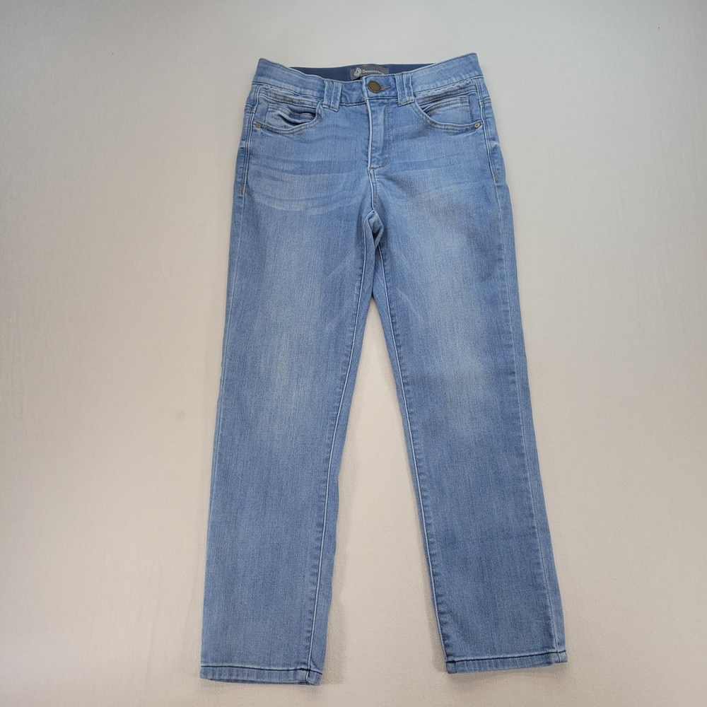 Democracy Jeans Women 4 Blue Straight Leg Ab Technology Light Wash Stretch Denim